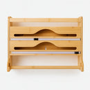 Organizador Cozinha Bambu Porta Papel Toalha Prático e Estiloso 27x36.5cm
