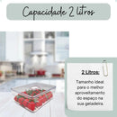 Kit 4 Organizador De Geladeira 2l Acrílico Frutas E Verduras